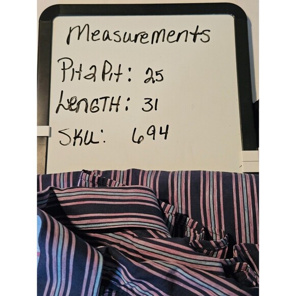 Mens Tommy Bahama Purple Blue Striped Long Sleeve Shirt XL - Picture 9 of 10
